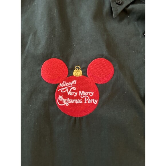 Vintage Disney World Mickeys Very Merry Christmas Party Mens L Button Down Shirt - Picture 2 of 4